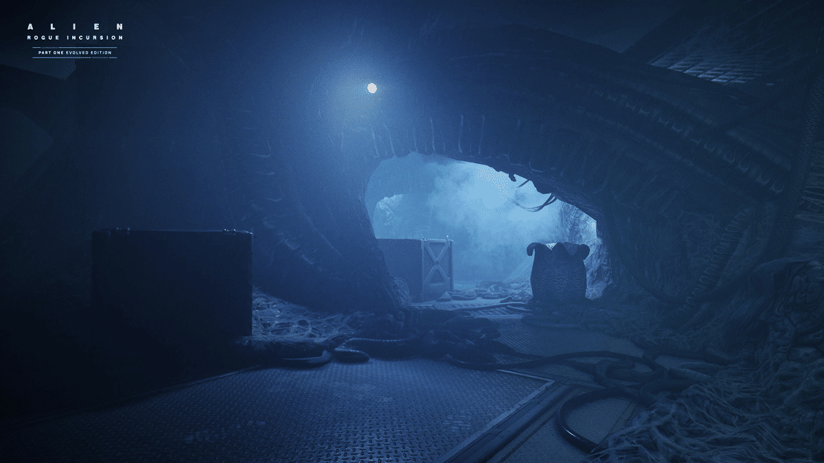 Alien: Rogue Incursion Evolved Edition screenshot of hatched Ovomorph egg