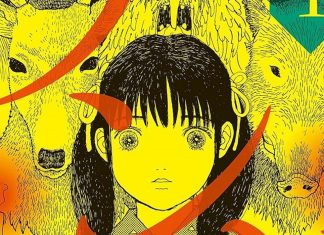 Beat’s Bizarre Adventure: This LAND is my land land featured image. a young girl stand between people wearing the heads of a dear and a boar. a mouth grimaces above.