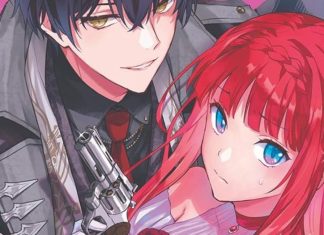 TOKYOPOP introduces new mafia isekai romantasy REINCARNATED IN A MAFIA DATING SIM Reincarnated in a dating sim cover feature image with a black-haired ML and a red-haired FL