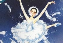 Beat’s Bizarre Adventure: SWAN is a sports manga classic, and more swan header. a woman does ballet wearing a white tutu and headdress as white feathers fall behind her.