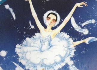 Beat’s Bizarre Adventure: SWAN is a sports manga classic, and more swan header. a woman does ballet wearing a white tutu and headdress as white feathers fall behind her.