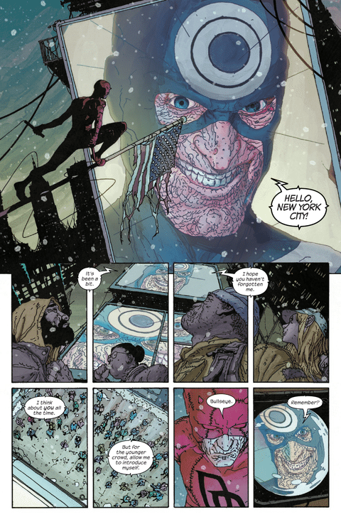 Bullseye sends a message to Daredevil