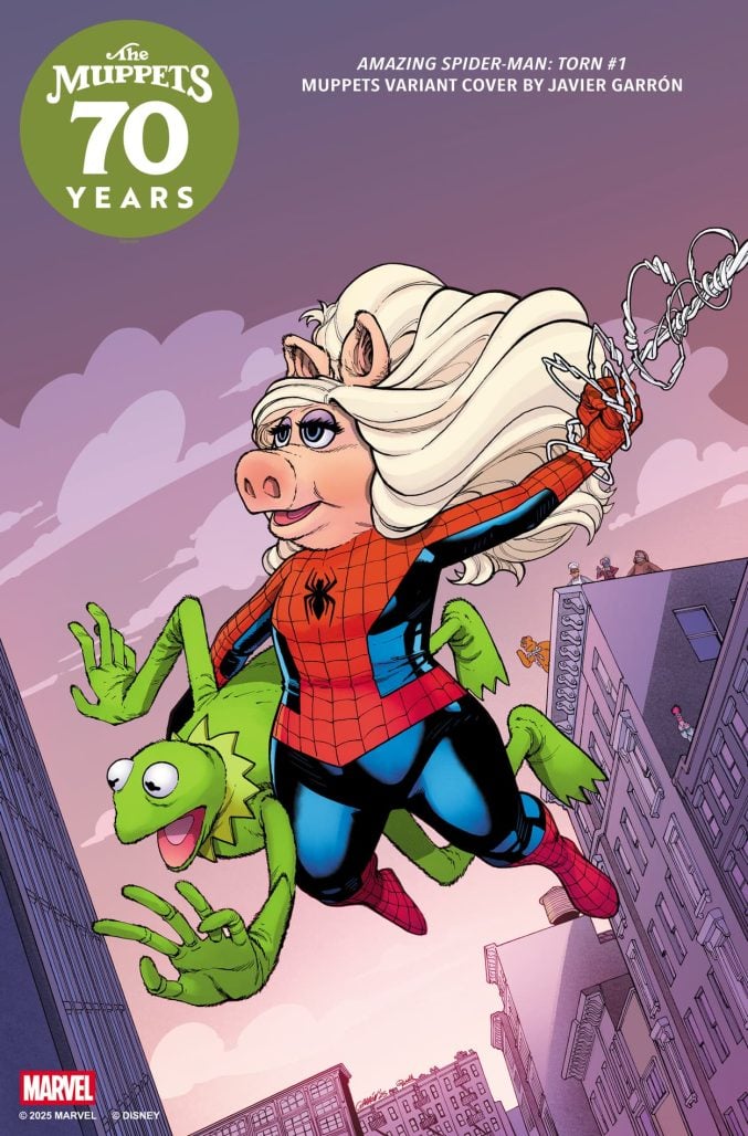Amazing Spider-Man Torn #1's Muppets variant cover, by Javier Garron