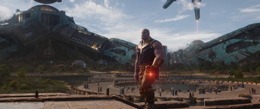 Thanos (Josh Brolin)'s recreation of his homeworld in Avengers: Infinity War