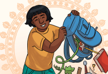 Cover Reveal: OPTING OUT by Maia Kobabe and Lucky Srikumar Cover of Opting Out, featuring Saachi dumping out a backpack.