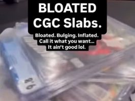 Bloated CGC slabs shock collectors