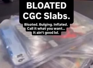 Bloated CGC slabs shock collectors