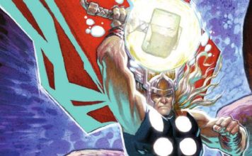 Exclusive: Abrams & Marvel announce Powell’s THOR: BEHEMOTH OF THE BLACK MOON Thor: Behemoth of the Black Moon cover art (cropped)