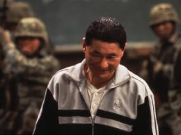 BATTLE ROYALE returns to theaters in 4K for 25th anniversary screenings Battle Royal scene with actor Beat Takeshi