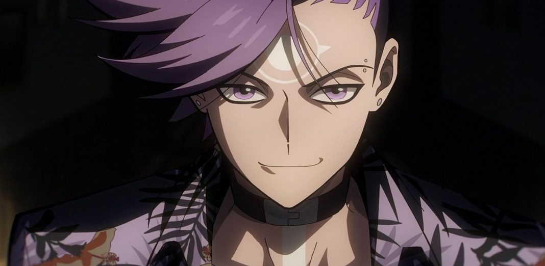 dragon boy feature image dragon boy feature image. a smug-looking man with purple hair and a white marking on his forehead.