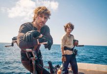 STAR WARS: Starfighter First-Look Image Puts Ryan Gosling on a water world Ryan Gosling and Flynn Gray stand in front of the Mediterranean Sea on the set of STAR WARS: STARFIGHTER