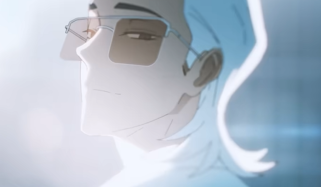 x featured to be hero x featured image. x, a man with white hair wearing tinted glasses and a white suit, looks towards the reader. a lens flare can be seen in the background.