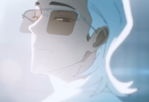 Anime Review: TO BE HERO X does the un-X-pected to be hero x featured image. x, a man with white hair wearing tinted glasses and a white suit, looks towards the reader. a lens flare can be seen in the background.