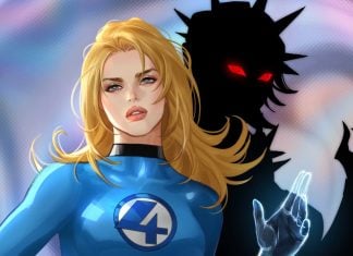Malice returns in December’s FANTASTIC FOUR #6 Fantastic Four #6 (2025) variant cover by Leirix featured