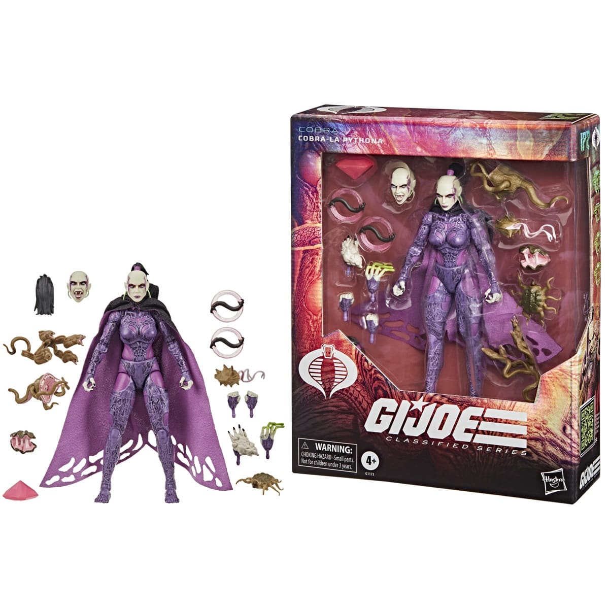 G.I. Joe Classified Fall Convention Exclusive figure Cobra-La Pythona retail picture with accessories and box.