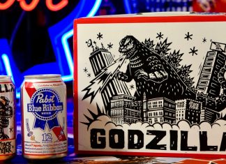 Godzilla doesn’t really drink beer, but when he does, it’s PBR