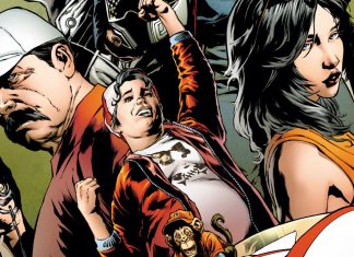 NYCC ’25: Mad Cave making a splash with convention exclusives The cast of Mad Cave's Speed Racer pose in an illustrated cover exclusive to NYCC 2025.