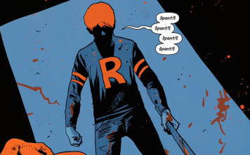 AFTERLIFE WITH ARCHIE coming to Disney+ from RIVERDALE team Archie stands over a zombie corpse, blood spattered on his hands, shirt, and baseball bat, breathing heavily.