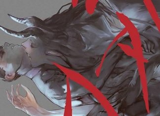 Beat’s Bizarre Halloventure: MADK about the devil a large furry demon with horns lies over the body of a man wearing a button-down shirt.