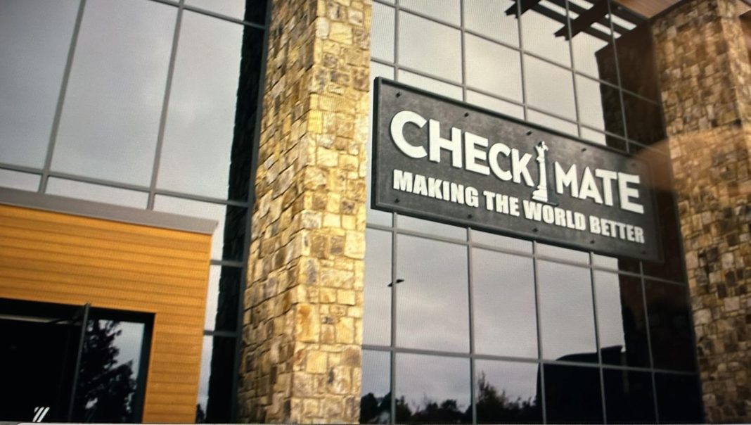 The Checkmate building in PEACEMAKER