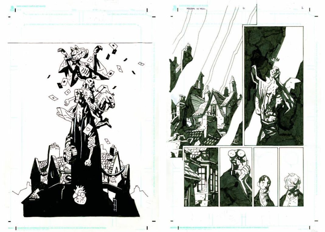 Hellboy in Hell preview art