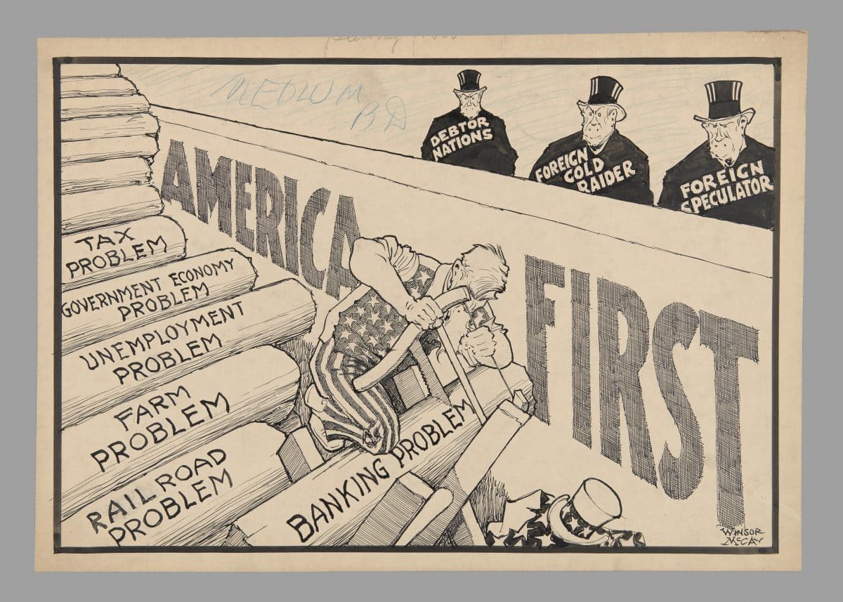 Winsor McCay, editorial cartoon for The New York American, ca. 1916