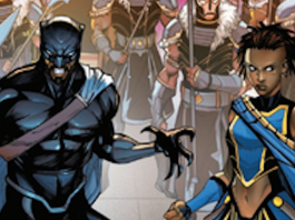 The Marvel Rundown: ULTIMATE BLACK PANTHER #22 sees the long game play out Spider-Man and Wolverine #7 I was always going to be at least a little interested in a book featuring two of my (and the world’s) favorite Marvel characters. Their odd couple rapport is simply too good and I feel strongly a book featuring these two should always be available. Give me Kaare Andrews drawing, with Spidey and Wolverine going on huge, zany adventures with enormous action set pieces? It’s all I need. The first five issue story left me cold from a narrative standpoint with its focus on Peter’s secret agent parents, but after a one off with a full-in artist, this second story from writer Marc Guggenheim and Andrews is pure, over the top fun featuring a villain from an alternate earth that is a twisted amalgamation of our heroes. Kaare Andrews goes wild on the layouts in this issue, with massive double page spreads and contorted figures. The final page reveal is pure cool. The inventiveness of the visuals, and Andrews’ strange mix of McFarlane and Romita suits the contortionist Spidey and animalistic Wolverine. Sometimes you want your superhero books to say something about the human condition. And sometimes you really just want to see an artist pushing himself to the limit with your two favorite guys as the subject. This is easily the best script we’ve gotten from Guggenheim on the series so far, though. Moving away from the tortured motivation of the first arc’s mystery villain and the baggage of Peter and Mary Parker is a big help. Brian Reber’s retro approach to colors, mostly flat with simple shading and highlights, helps Andrews’ bold figure work stand out on the page. The switch in dimension also includes a subtle color shift to a more washed out, grimier palette that helps define the tone of this darker world. VC’s Travis Lanham’s lettering is clean and readable, tracking comfortably even among the wilder layouts and heavy caption use. You could easily skip the first arc of this series and jump in here and have a great time, but it’s worth seeking out past chapters too, if only for the great Kaare Andrews work. - TR