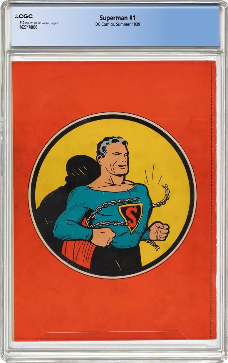Superman #1 9.0 grade back