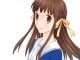 Beat’s Bizarre Adventure: FRUITS BASKET is a classic fruits basket cover. a teenage girl wearing a blue and white high school uniform.