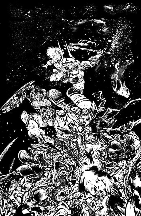 The Moon Is Following Us #1Cover D 1:50 Daniel Warren Johnson Black & White Wraparound Virgin Variant