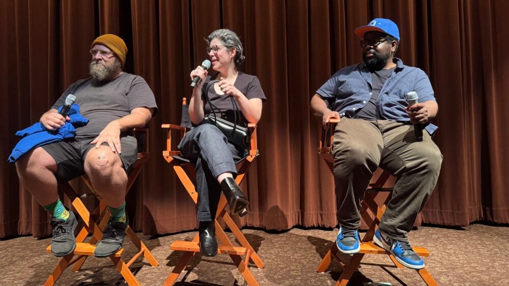Pendleton Ward (Left), Rebecca Sugar (Middle), Ian Jones-Quartey (Right)