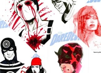 Original hand-drawn sketch covers in Daredevil #1 True Believers Blind Bags