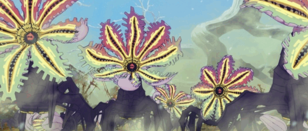 Giant alien plant/animal hybrids go in for the kill