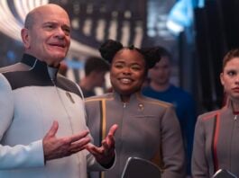 TV Review: What grade does STAR TREK: STARFLEET ACADEMY deserve? The Doctor speaks as Sam and Genesis look on.