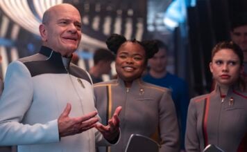 TV Review: What grade does STAR TREK: STARFLEET ACADEMY deserve? The Doctor speaks as Sam and Genesis look on.