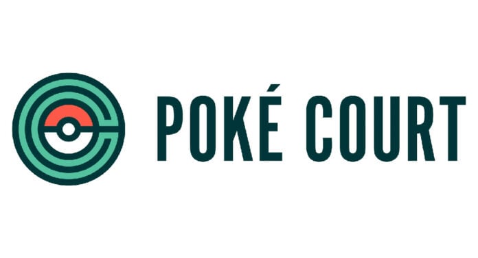 banner The Poké Court logo against a white backdrop