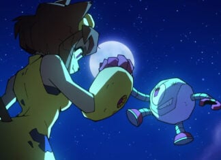 GLITCH PRODUCTIONS and animator RUBBEROSS announce GAMEOVERSE series Gameoverse banner featuring Kit on the right and Kaboodle on the right, shaking hands against a moonlit backdrop.