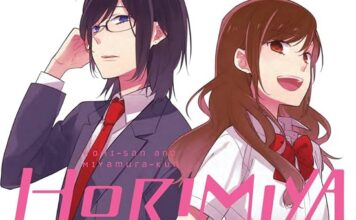 Beat’s Bizarre Adventure: HORIMIYA says, ‘It’s egg time!’ Horimiya featured image. A boy and a girl stand together. The boy is wearing glasses, a red tie and has longish black hair. the girl has long brown hair and is wearing a red bow.