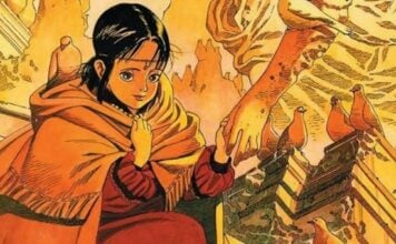Beat’s Bizarre Adventure: SERAPHIM – 266613336 WINGS will remind you how much you love comics seraphim 266613336 wings featured image. a woman holds hands with an angel statue with a broken arm. birds sit around them.