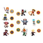 One Piece - 2" Mini Action Figures - All Characters with Tokens