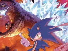 The blue blur clashes with the kaiju king in SONIC x GODZILLA miniseries