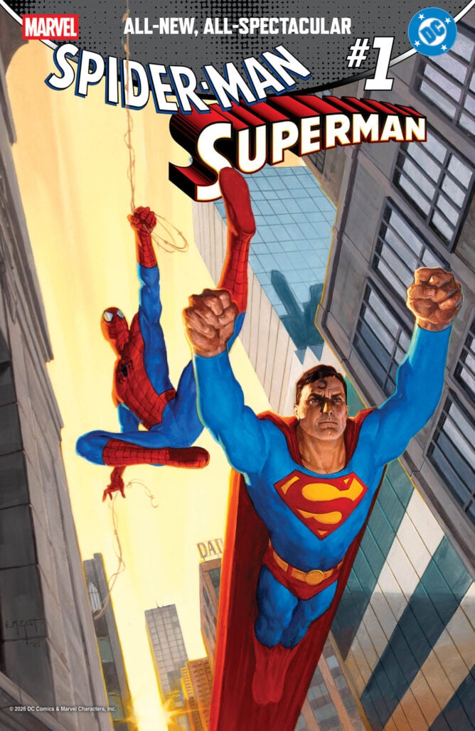 Spider-Man/Superman cover by E.M. Gist