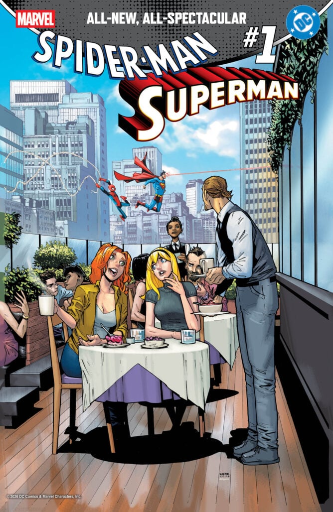Spider-Man/Superman cover by Humberto Ramos