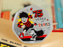 Britain’s DENNIS THE MENACE receives anniversary coin from Royal Mint