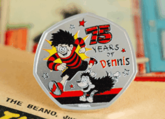 Britain’s DENNIS THE MENACE receives anniversary coin from Royal Mint