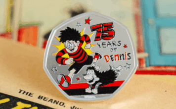 Britain’s DENNIS THE MENACE receives anniversary coin from Royal Mint