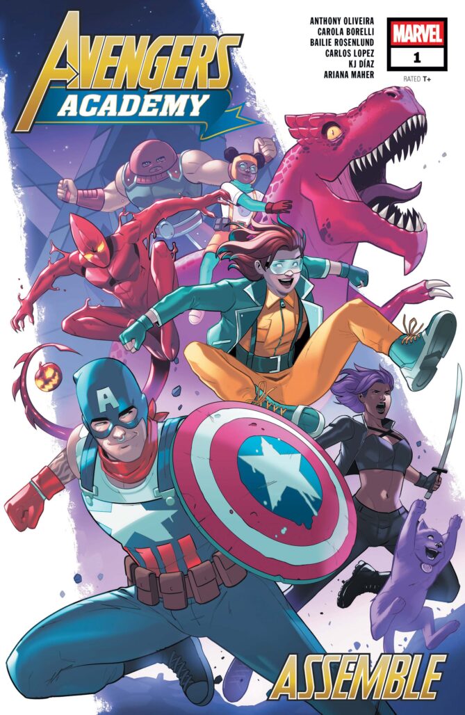 Cover to the physical release Avengers Academy: Assemble #1 (2025) by Stephen Byrne
