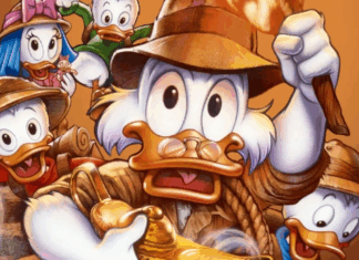 Graphic Novel Review: THE DISNEY AFTERNOON ADVENTURES: DUCKTALES: TREASURE OF THE LOST LAMP AND OTHER STORIES Scrooge and the kids on the cover of The Disney Afternoon Adventures: DuckTales: Treasure of the Lost Lamp and Other Stories