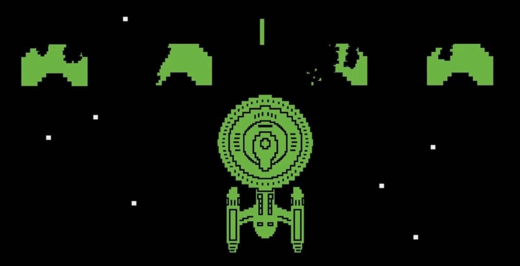 Star Trek: Lower Decks 17 - space invaders homage featuring the USS Illinois.