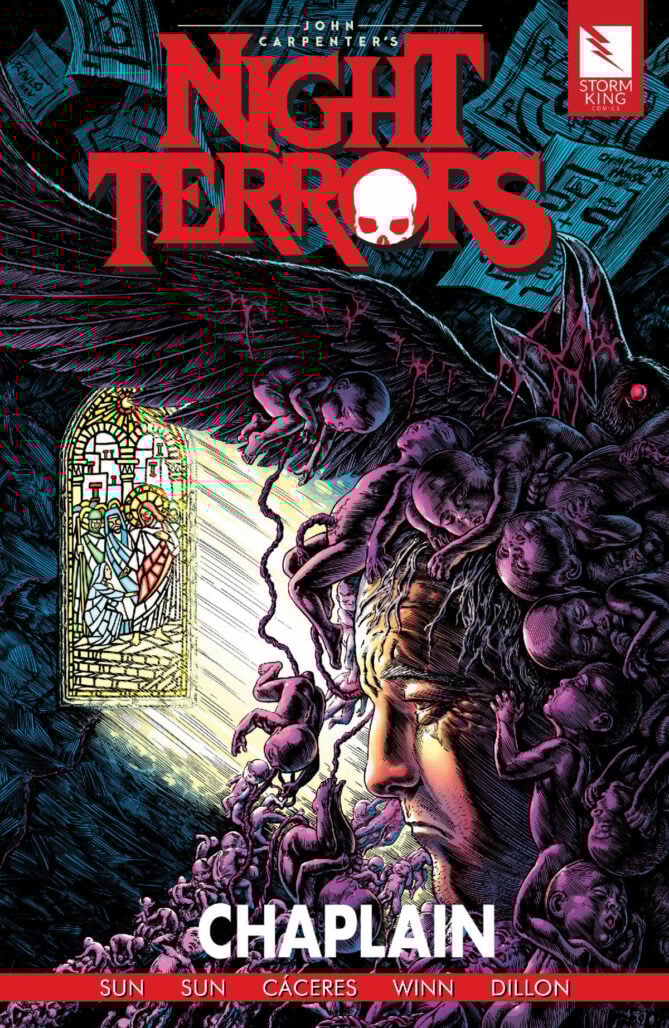 Night Terrors: Chaplain cover art by Raúlo Cáceres